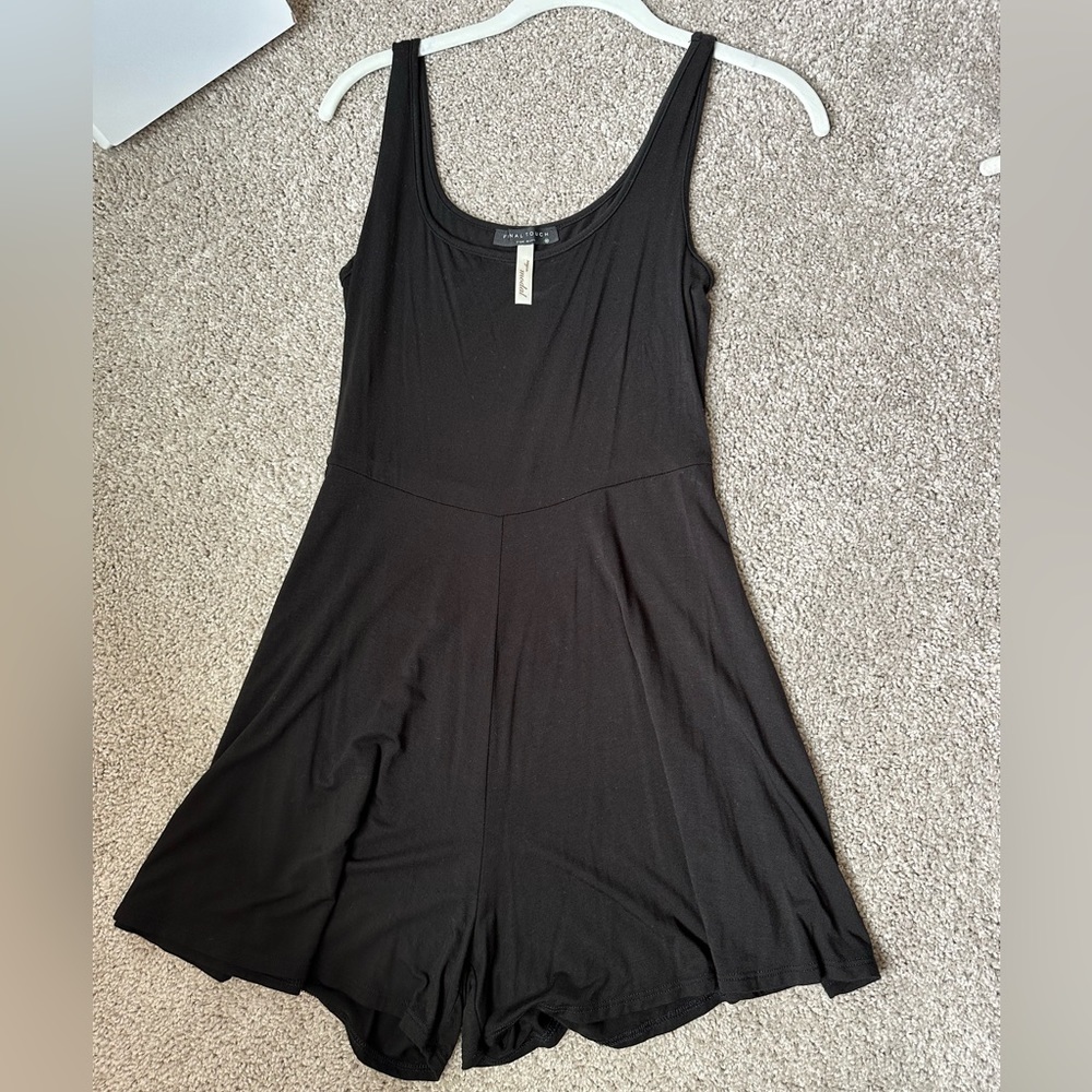 Simple Black womens romper - size medium
